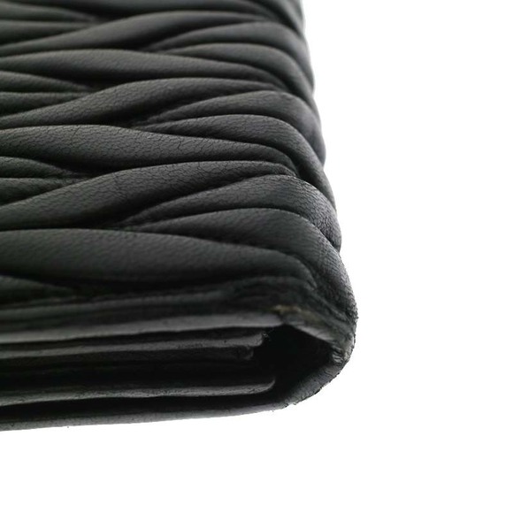 Miu Miu Double Hook Long Wallet Black Nappa Line - Picture 5 of 8